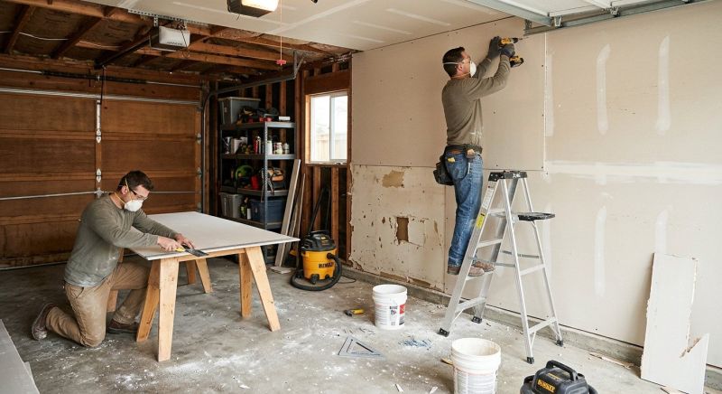 Garage Drywall Replacement in Kansas City, KS